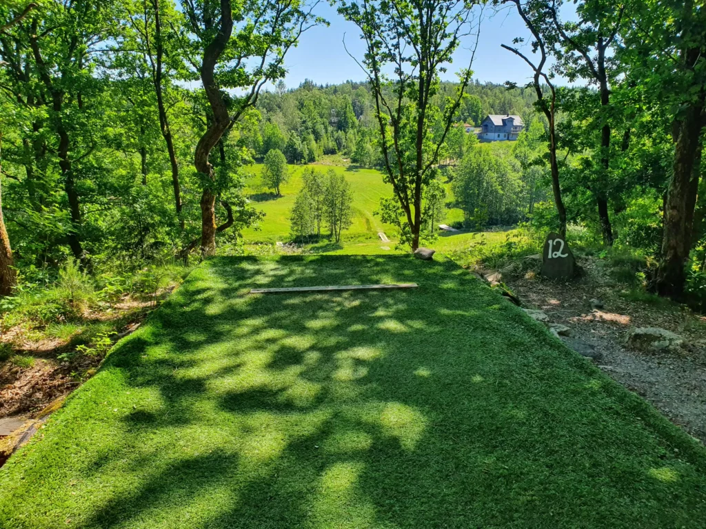 Disc golf course at a corporate event near Gothenburg.